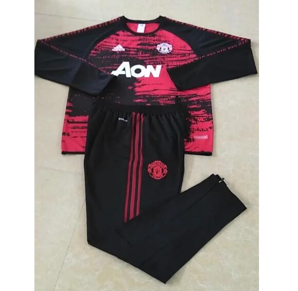 Manchester United Navy White Training Kits Sweatshirt with Pants 2020/21